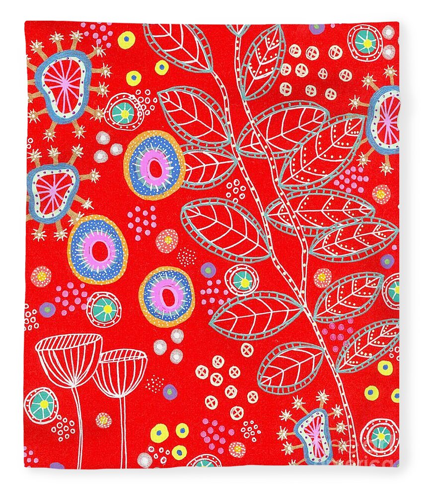 Red Under Sea Life - Blanket