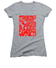 Load image into Gallery viewer, Red Under Sea Life - Women&#39;s V-Neck
