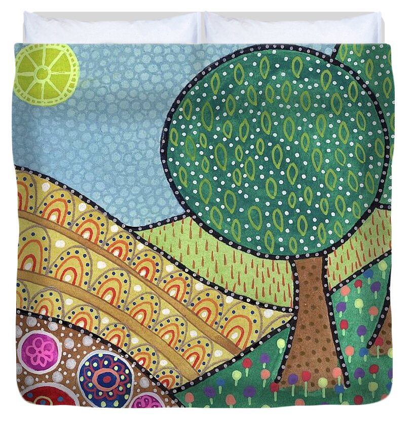 Two Trees on a Hill - Duvet Cover