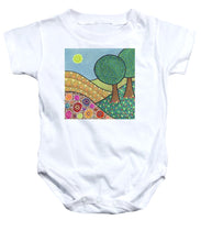 Load image into Gallery viewer, Two Trees on a Hill - Baby Onesie
