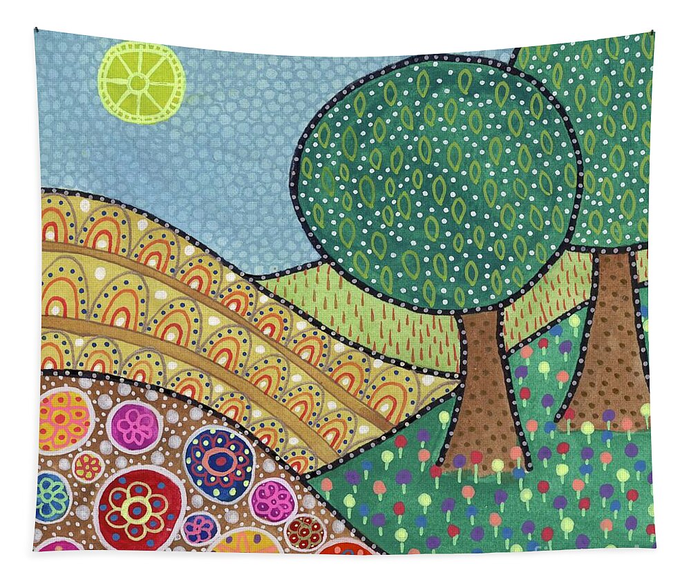 Two Trees on a Hill - Tapestry