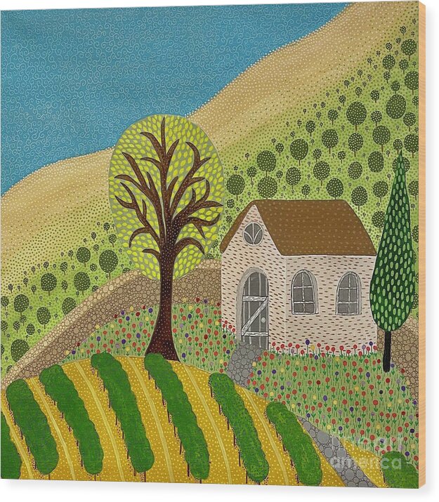 Villa by the Sea - Wood Print