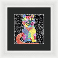 Patchwork Cat - Framed Print