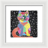 Patchwork Cat - Framed Print