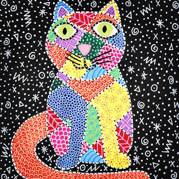 Patchwork Cat - Art Print