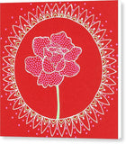 Red Peony Mandala - Canvas Print