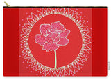 Red Peony Mandala - Carry-All Pouch