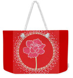 Red Peony Mandala - Weekender Tote Bag