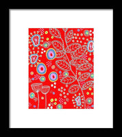 Red Under Sea Life - Framed Print