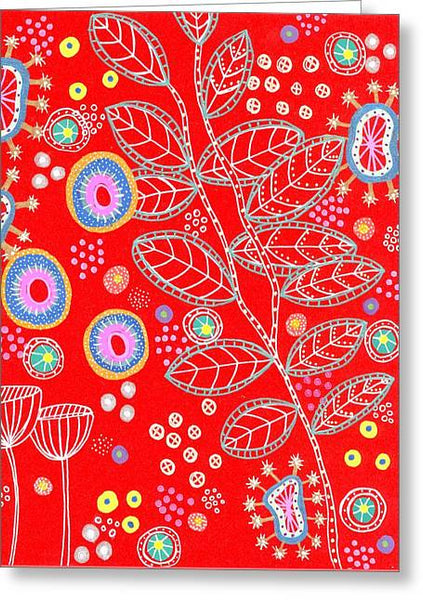 Red Under Sea Life - Greeting Card