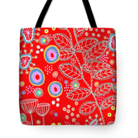 Red Under Sea Life - Tote Bag