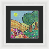 Two Trees on a Hill - Framed Print