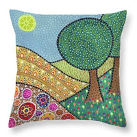 Two Trees on a Hill - Throw Pillow